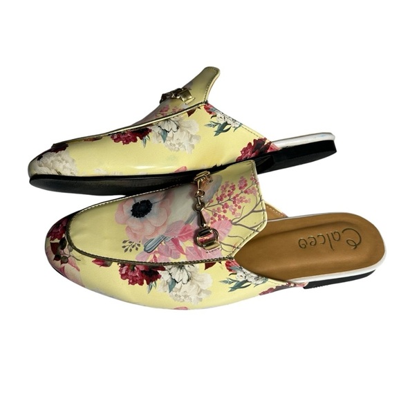 Calceo Yellow Bird Slip On Loafers Flats Sz EU 37 Sz 6.5 - Picture 8 of 9